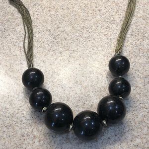 Black beaded necklace